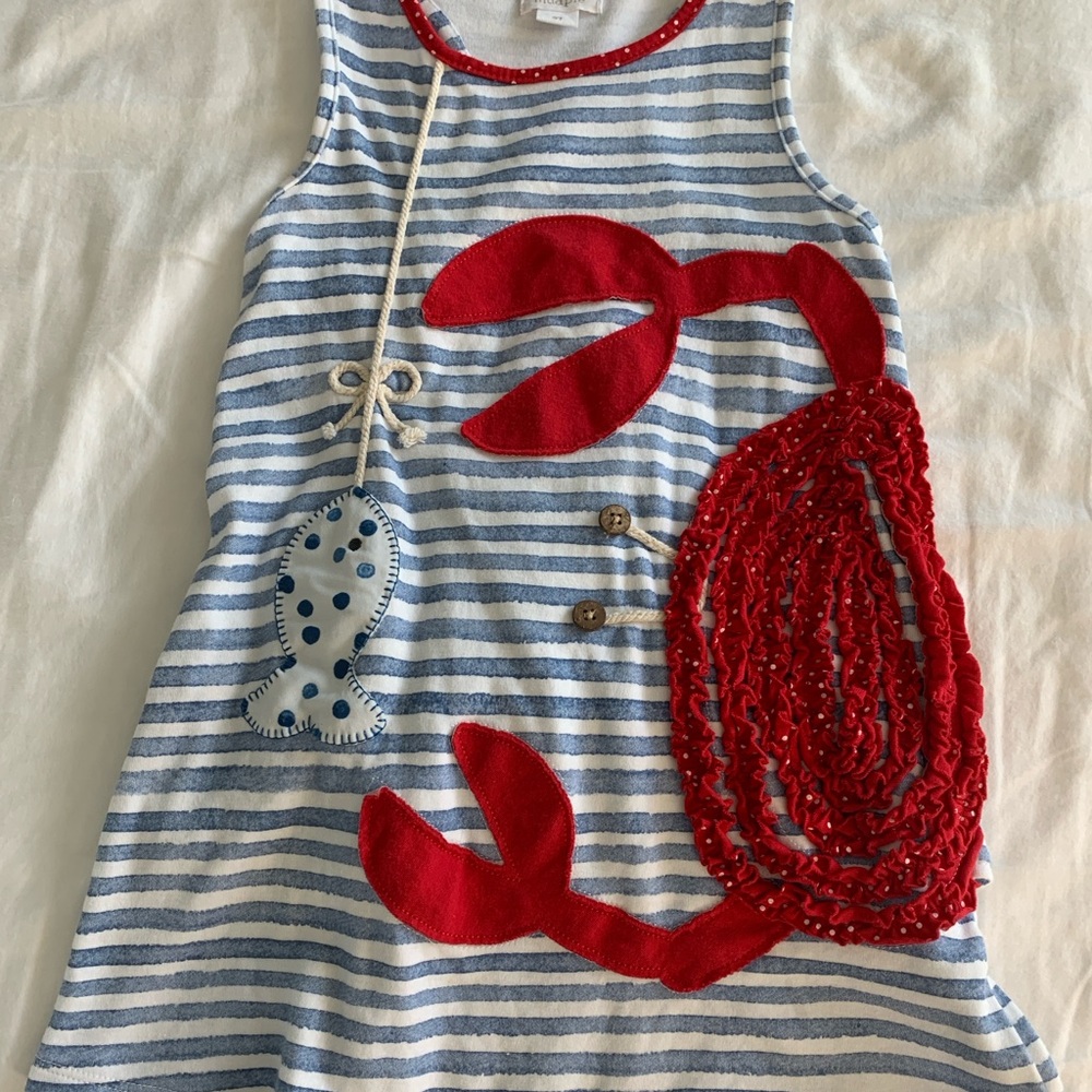 Mudpie girls crab dress 5t